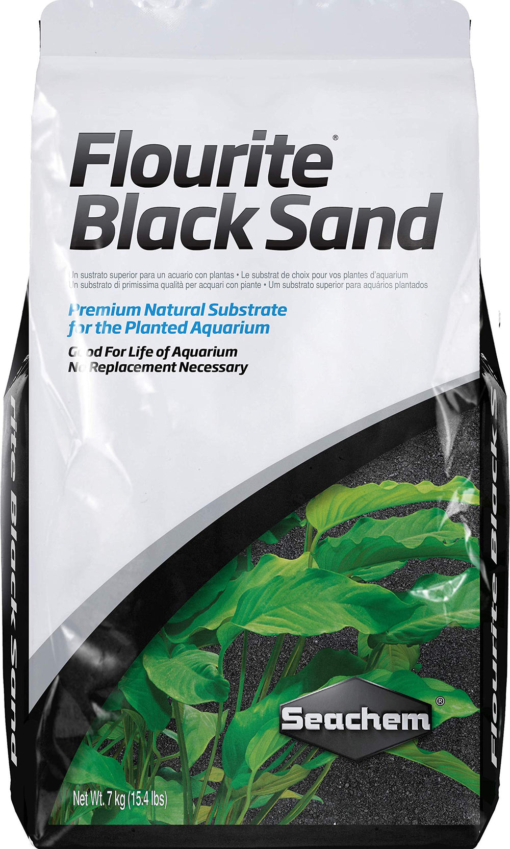 Seachem Flourite Black Sand gros plan texture poreuse favorisant enracinement