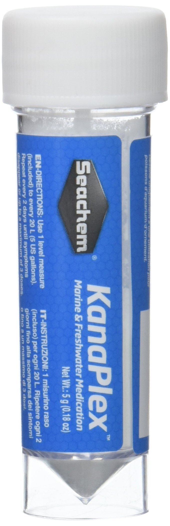 Seachem Kanaplex emballage face montrant la boîte et bénéfice traitement pratique