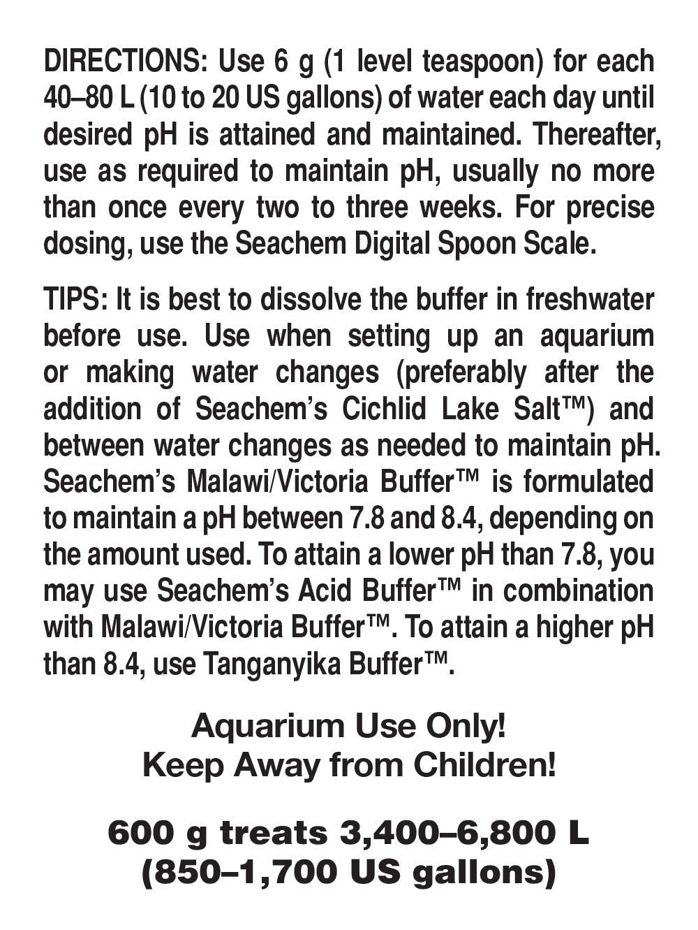 Seachem Malawi/Victoria Buffer granules gros plan illustrant texture stable
