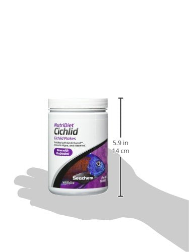 Seachem NutriDiet gros plan sur texture des flocons illustrant digestion facile