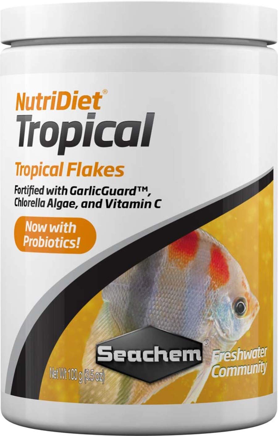 Seachem NutriDiet emballage 100 g montrant informations nutritionnelles et bénéfice qualité