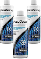 Seachem ParaGuard flacon 500 ml en avant, présentation produit et information de dosage