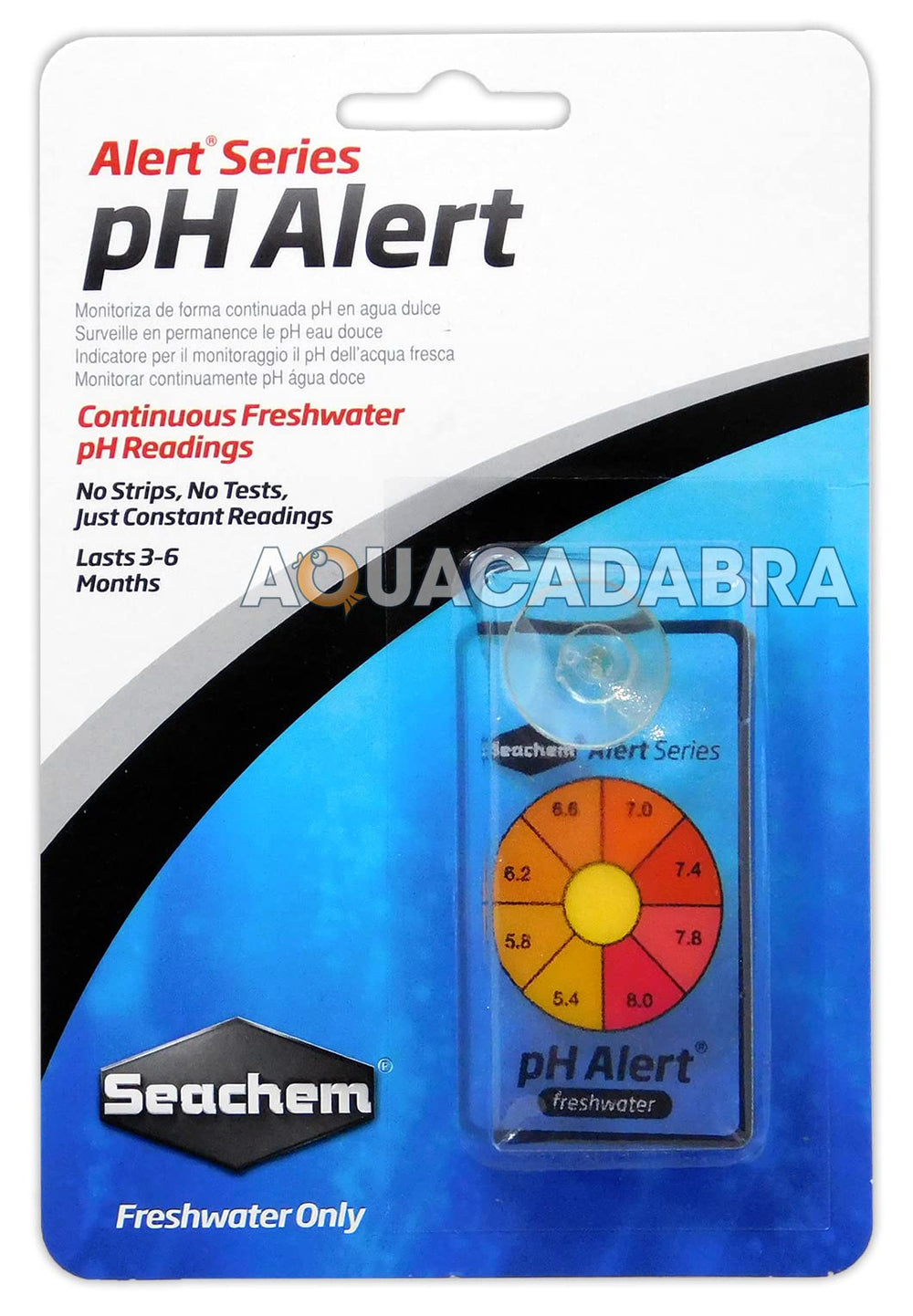 Seachem pH Alert gros plan du capteur montrant texture et réactivité