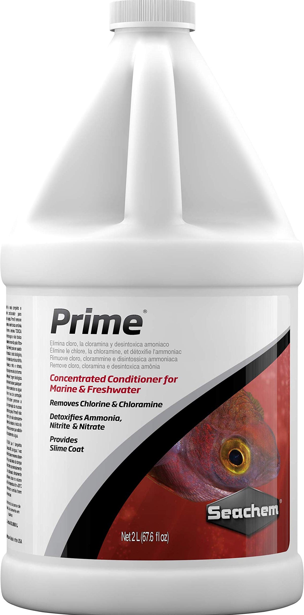 Seachem Prime 2 L vue avant avec étiquette claire et lecture facile