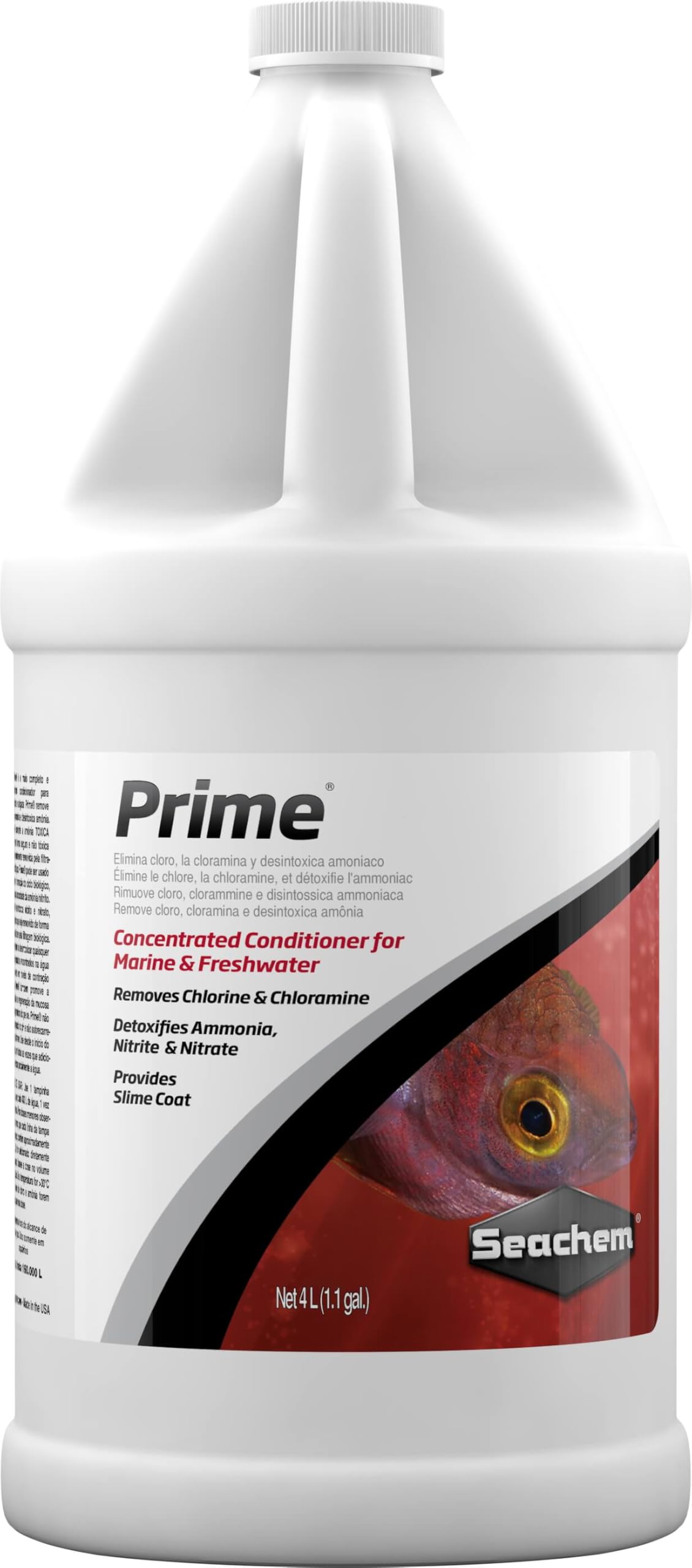 Seachem Prime bouteille avant plan, conditionneur concentré protecteur