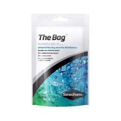 Seachem The Bag face avant montrant la taille et l'emballage, maintien propre des médias