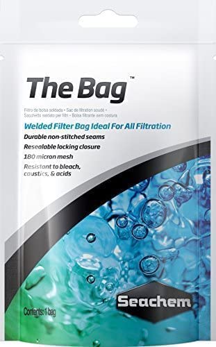 Seachem The Bag gros plan sur la fermeture verrou réutilisable, manipulation sécurisée