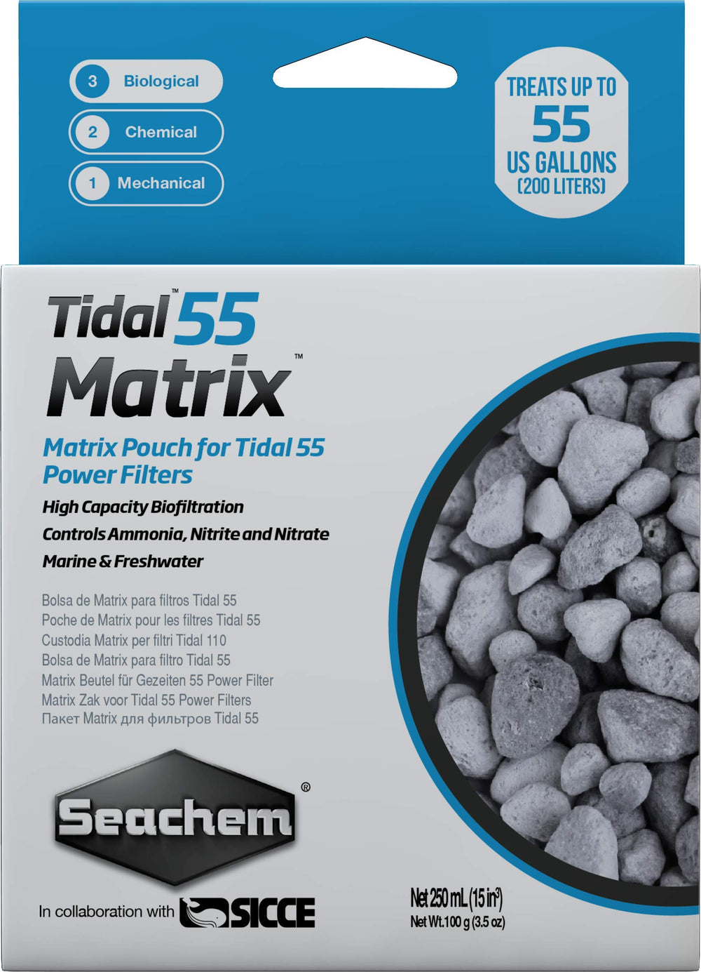 Seachem Matrix sachet face avant montrant l'emballage et la marque pour identification rapide