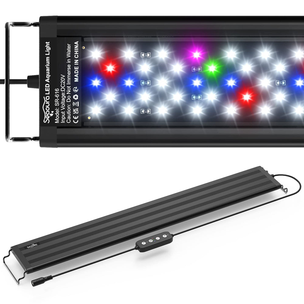 SEAOURA vue frontale de la lampe LED montrant design compact et éclairage uniforme