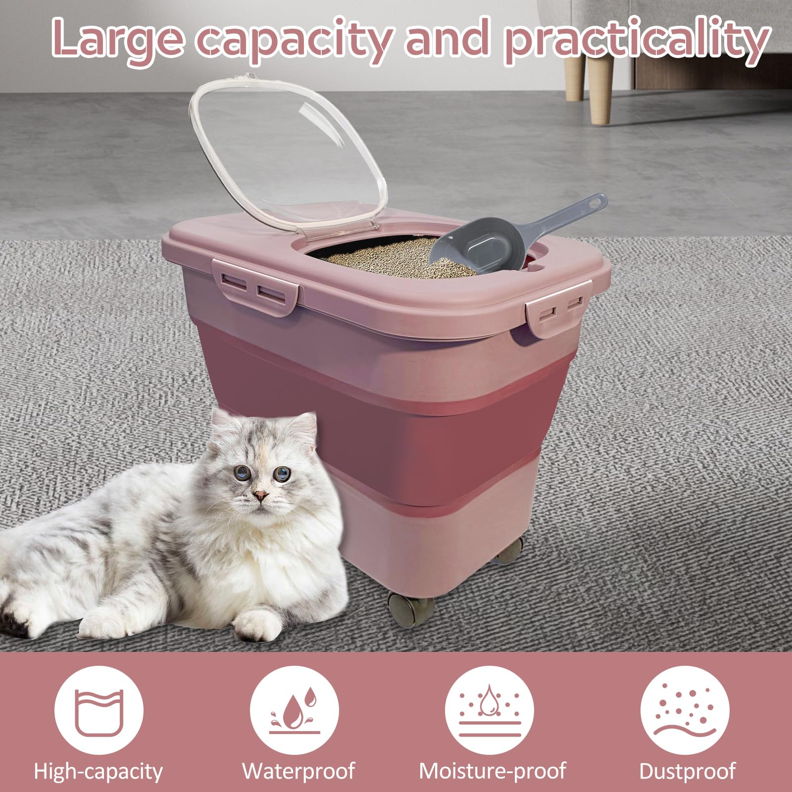 SECOAT bac plié compact pour rangement facile et gain d'espace