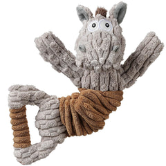 Sedioso vue avant de la peluche âne, attire le chien et initie le jeu