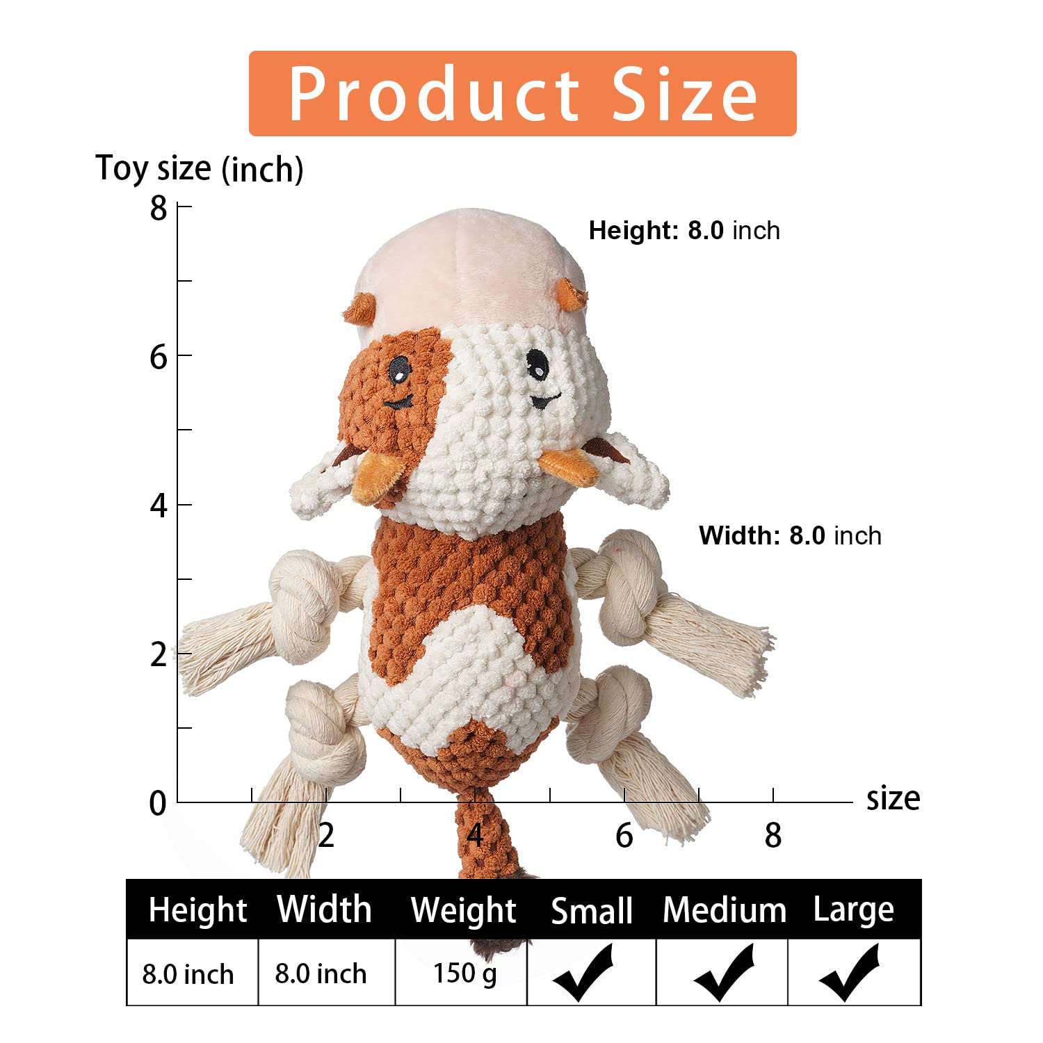 Sedioso peluche vache zoom coutures et couche protectrice prolongeant durée