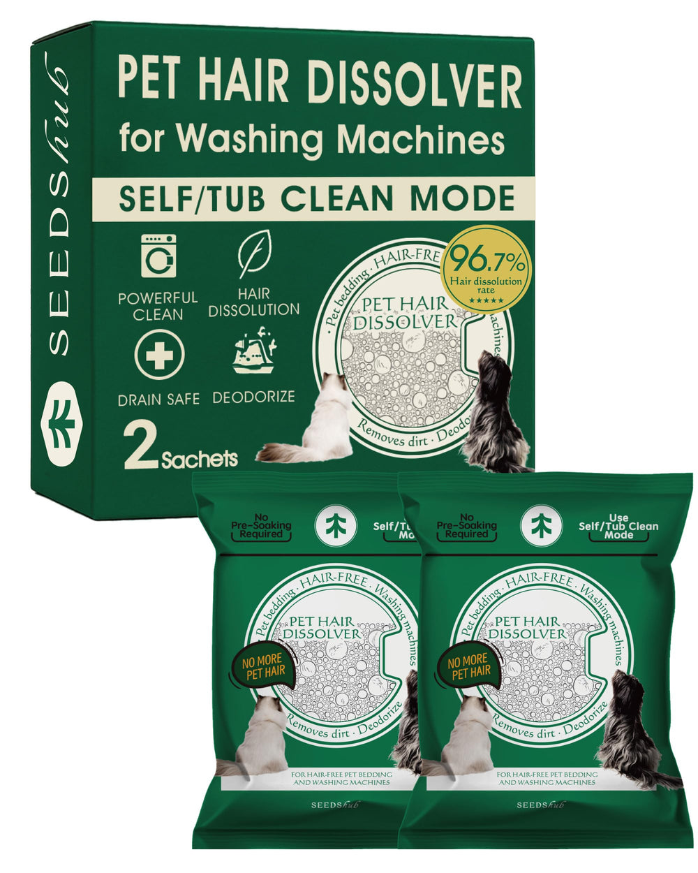 Seedshub emballage avant montrant 2 sachets et facilité d'utilisation