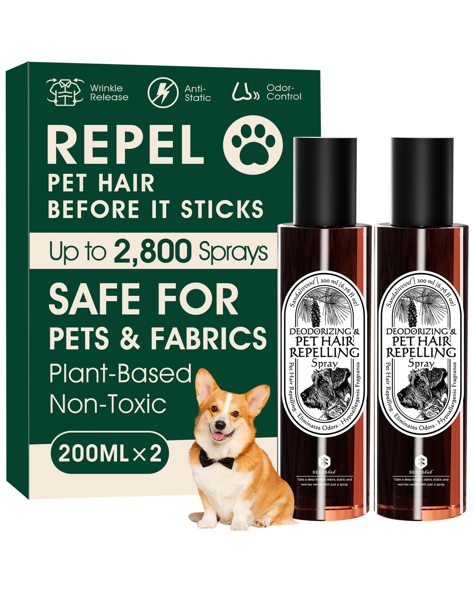Seedshub flacon avant 13,52 fl oz montrant l'application pratique