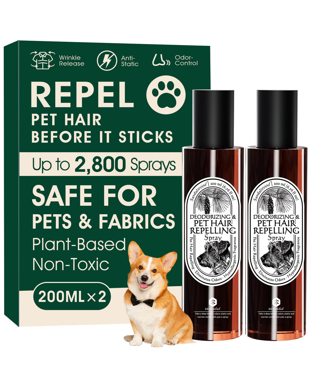 Seedshub flacon avant 13,52 fl oz montrant l'application pratique