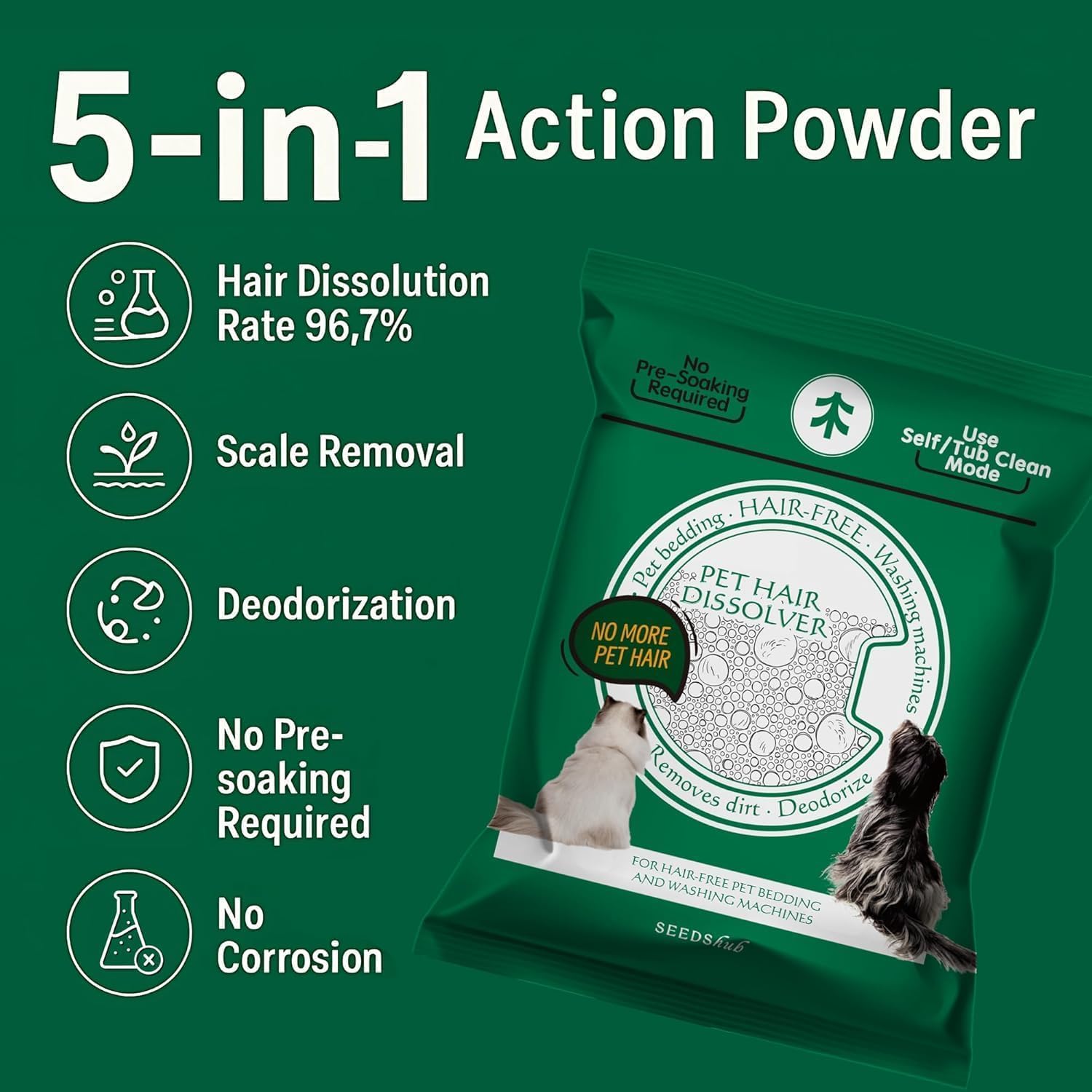 Seedshub texture de la poudre vue rapprochée pour activation efficace