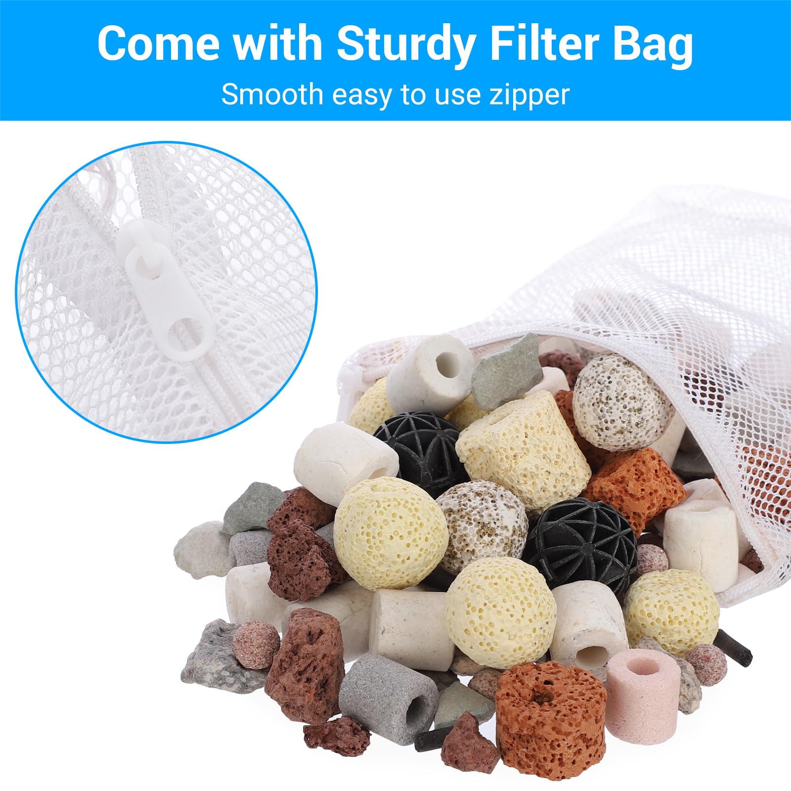 Segarty billes biologiques vue rapprochée pour grande surface bactérienne