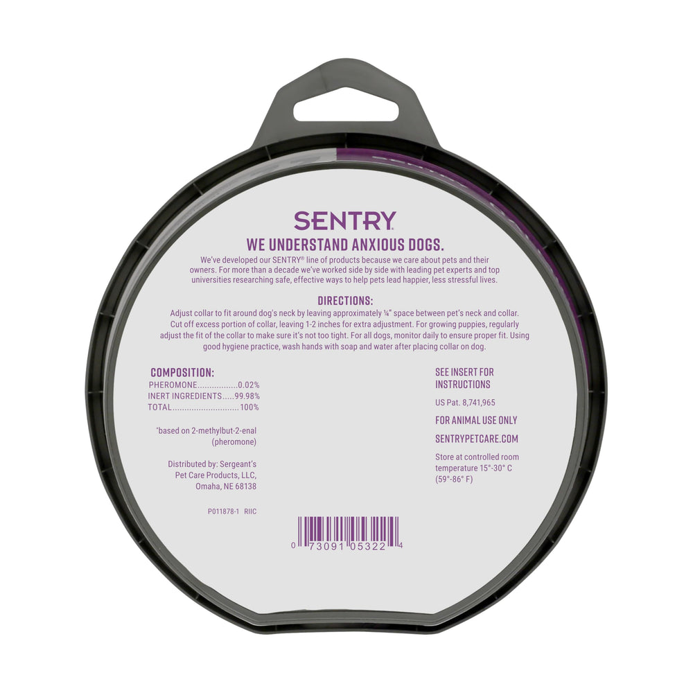Sentry collier dans un salon apaisant illustrant usage quotidien