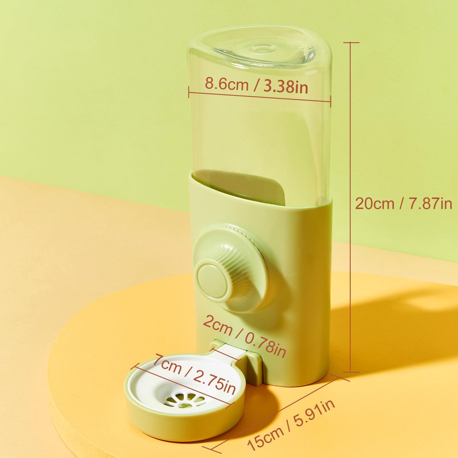 septillar bouteille installée dans clapier avec lapin confortable