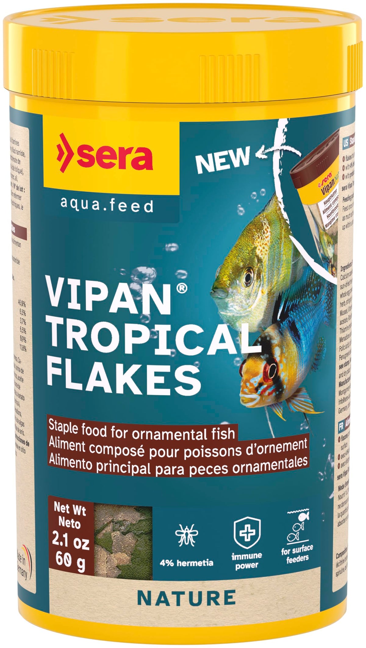 Sera Vipan vue avant du packaging montrant le flacon et l'étiquette claire