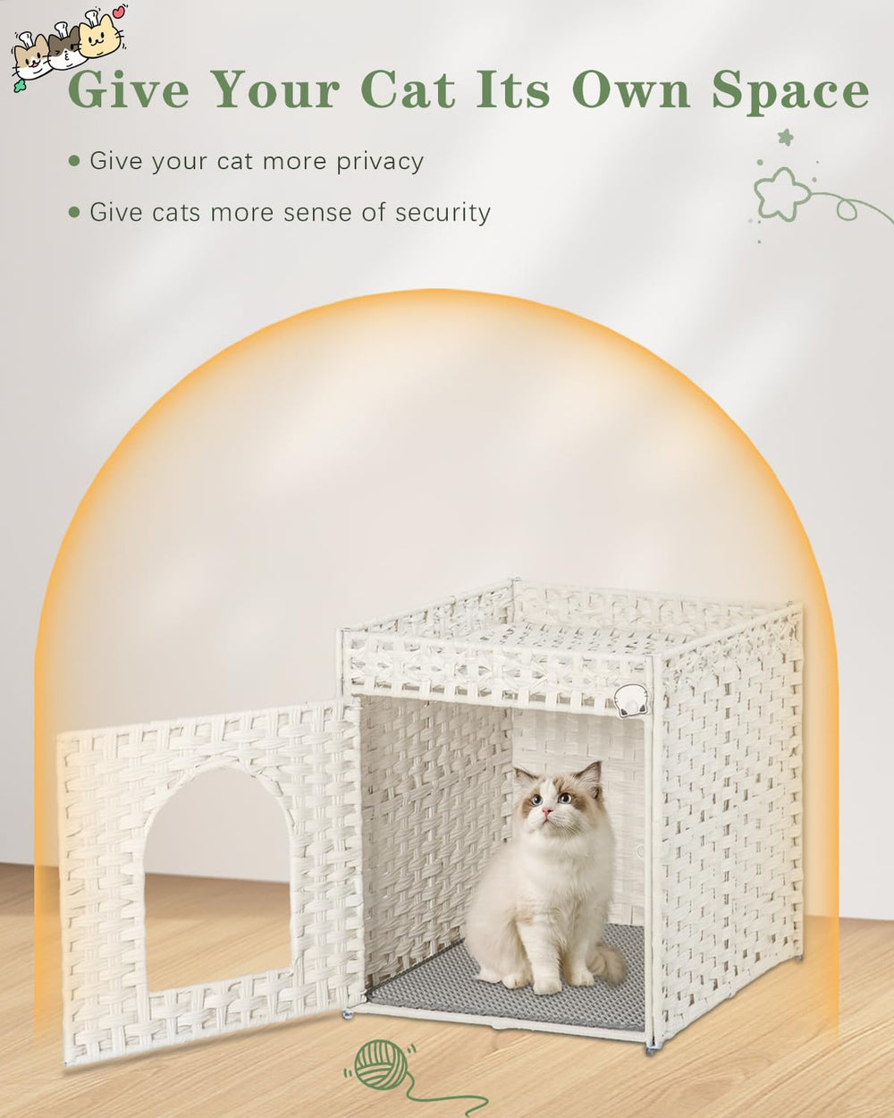 SETVSON comparaison d'échelle avec un chat à côté, dimensions adaptées et proportionnées
