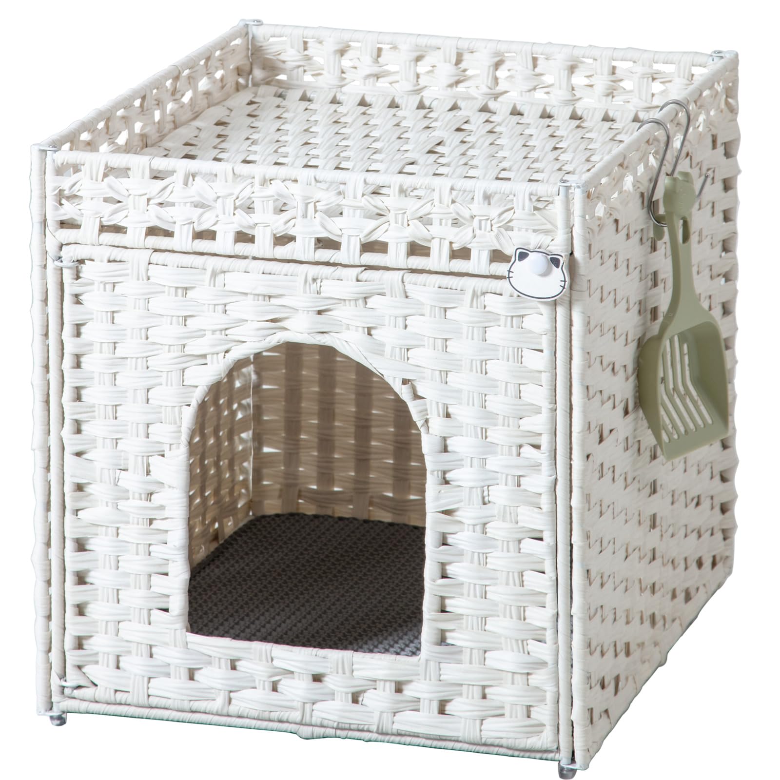 SETVSON vue de face du meuble cache litière, design élégant et discret