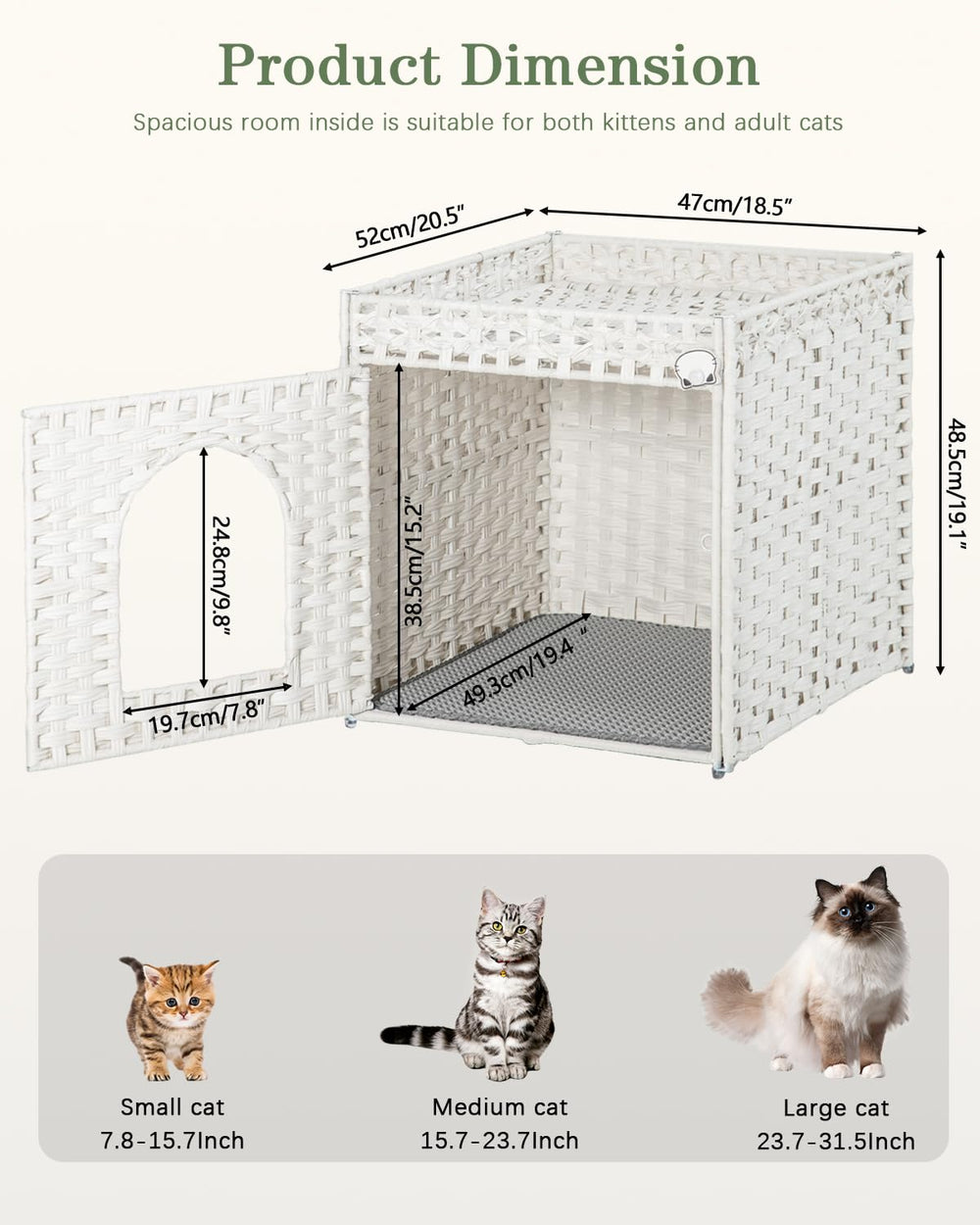 SETVSON verrou en forme de tête de chat sur la porte, ouverture sécurisée et simple