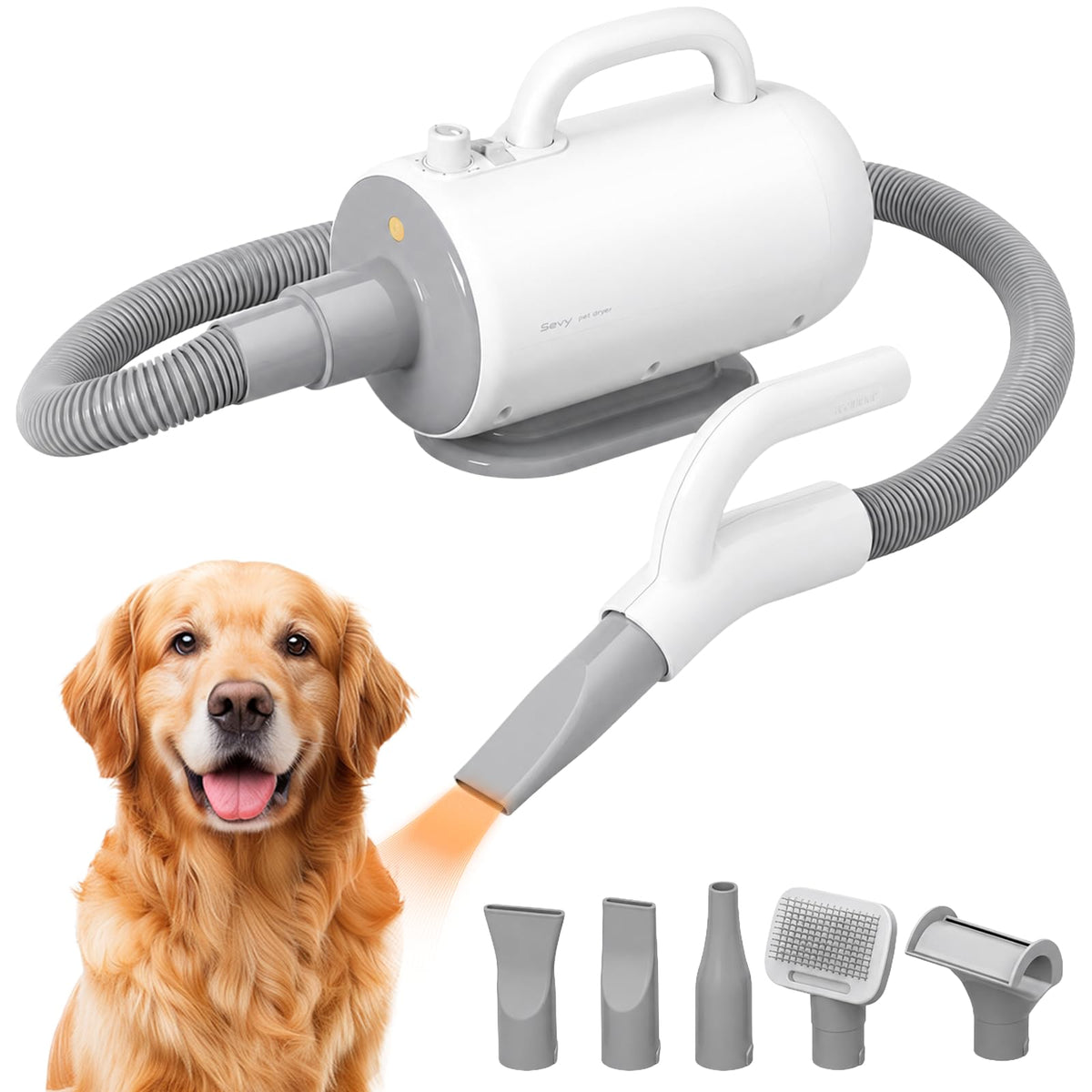Sevy Whoosh face et emballage montrant le kit complet pour toilettage rapide
