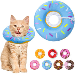 Seyezo collierette donut bleu vue face montrant confort et protection