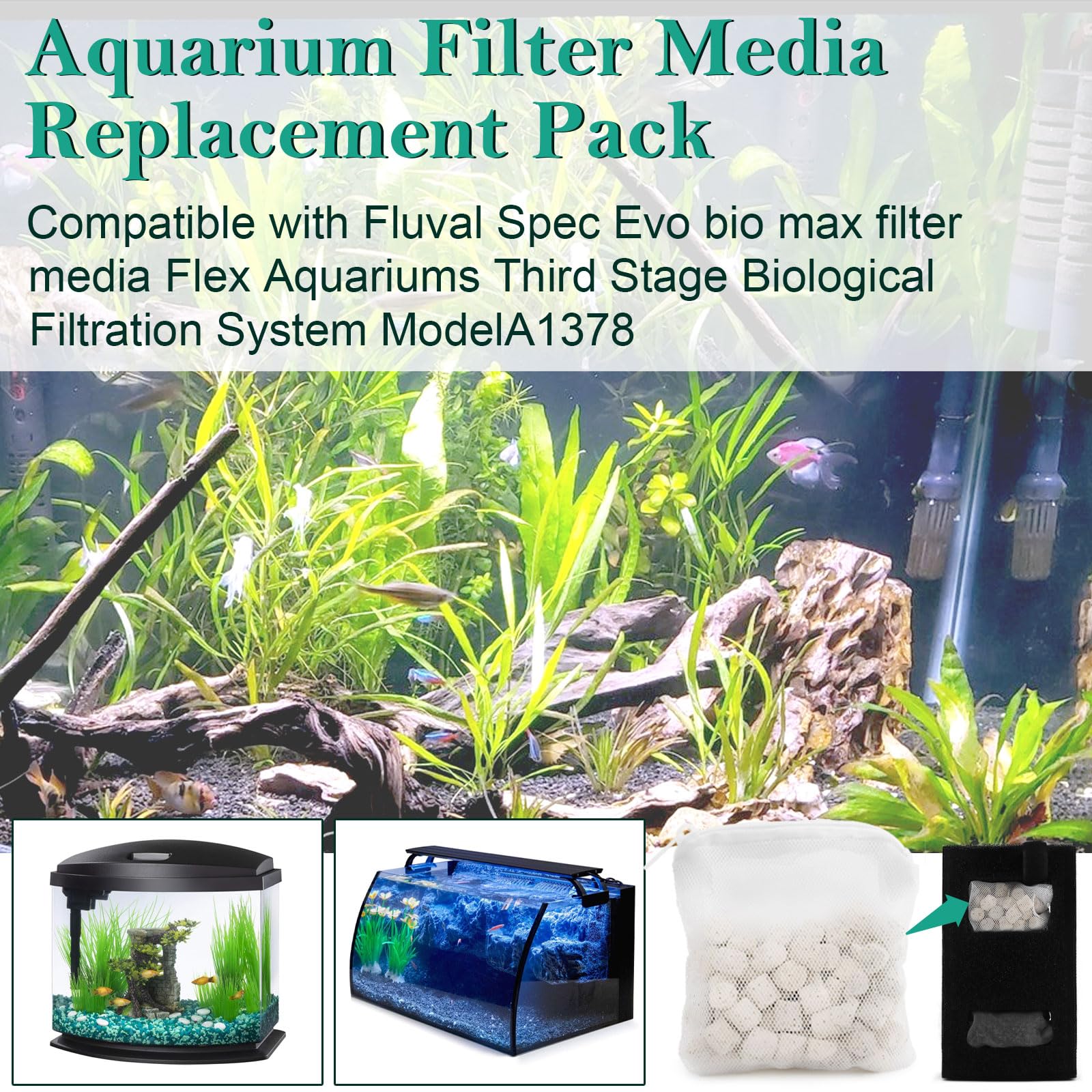SHAHN sachet installé dans filtre Fluval Spec Evo pour performance