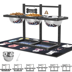 SHAINFUN support face avant montrant trois gamelles et robustesse