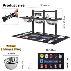 SHAINFUN tapis anti-débordement recueillant eau et croquettes