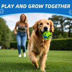 SHAKE AND LAUGH balle en jeu dans un parc, encourage l'exercice et la poursuite