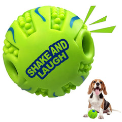 SHAKE AND LAUGH vue de face de la balle spiky montrant forme compacte et robustesse