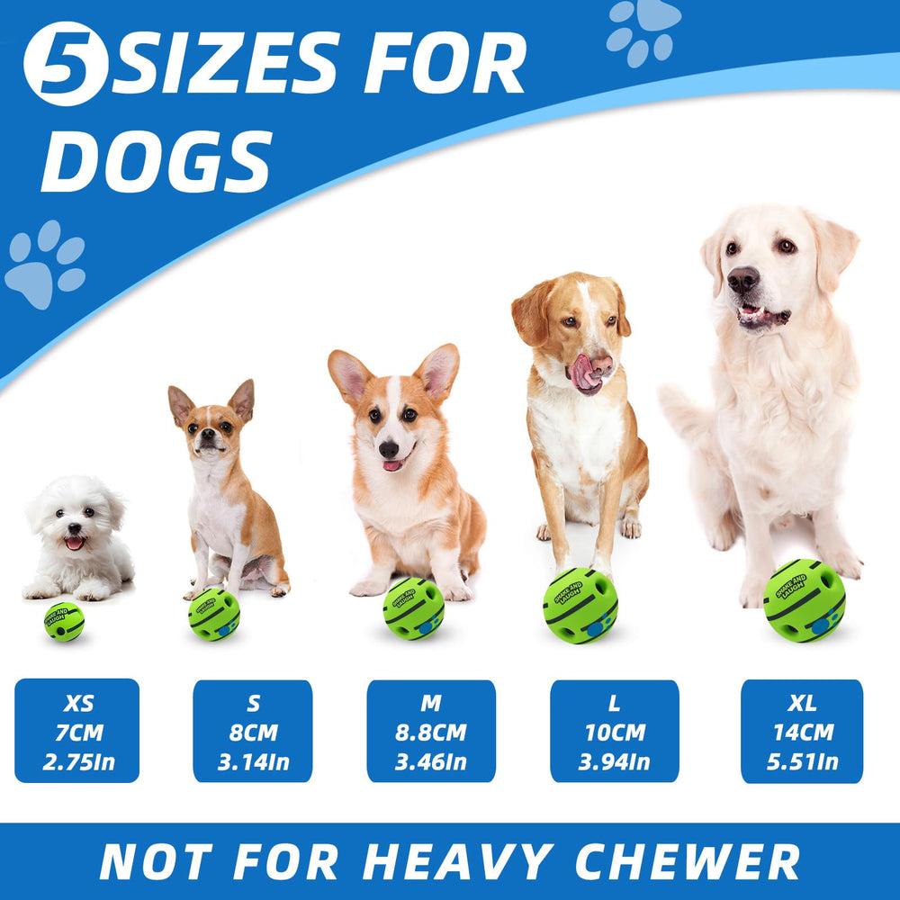 SHAKE AND LAUGH détail du sifflet interne visible, produit des sons attractifs pour chien