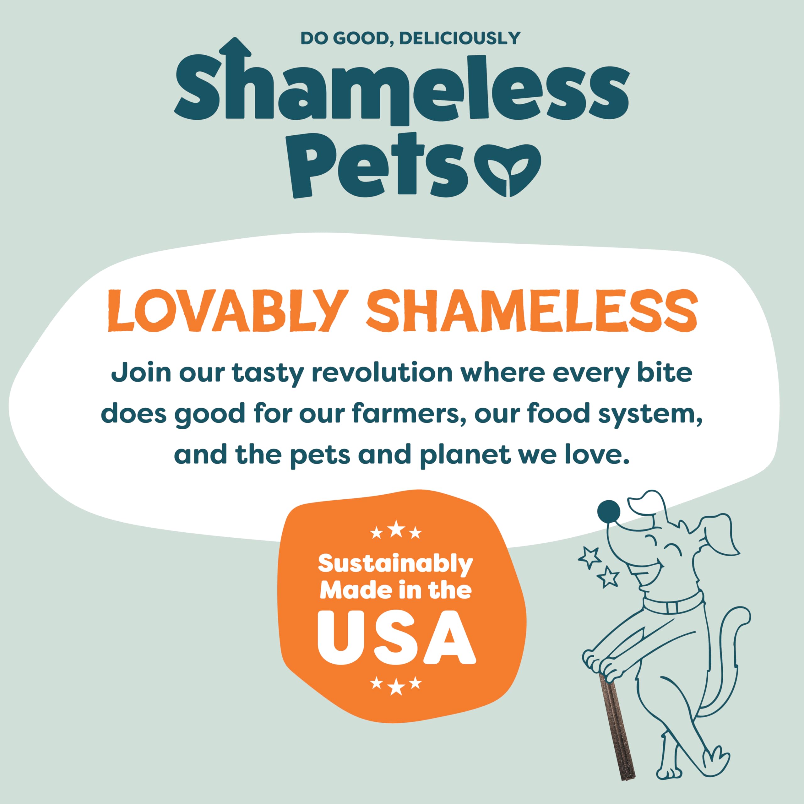 Shameless Pets ingrédients upcycled montrant réduction du gaspillage