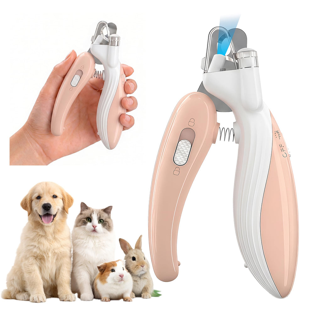 SHAOMABA vue frontale du coupe-ongles rose montrant design compact et pratique