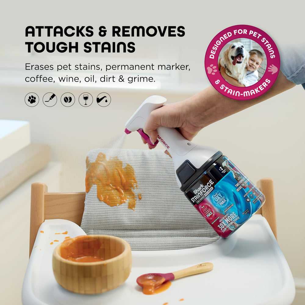 Shark StainForce profil de bouteille illustrant la contenance pratique de 16,9 oz