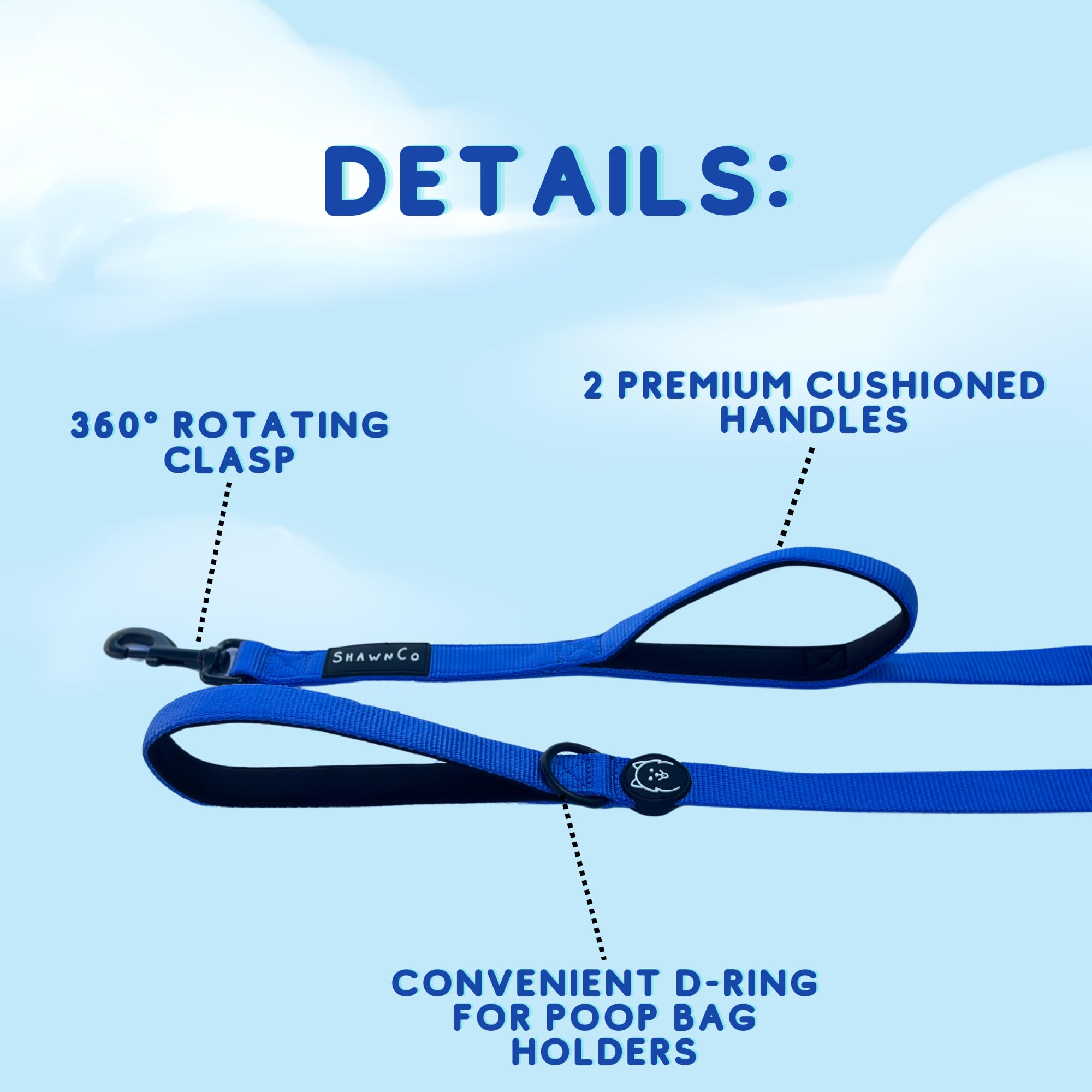SHAWNCO clip heavy-duty et anneau D solides pour attache sécurisée