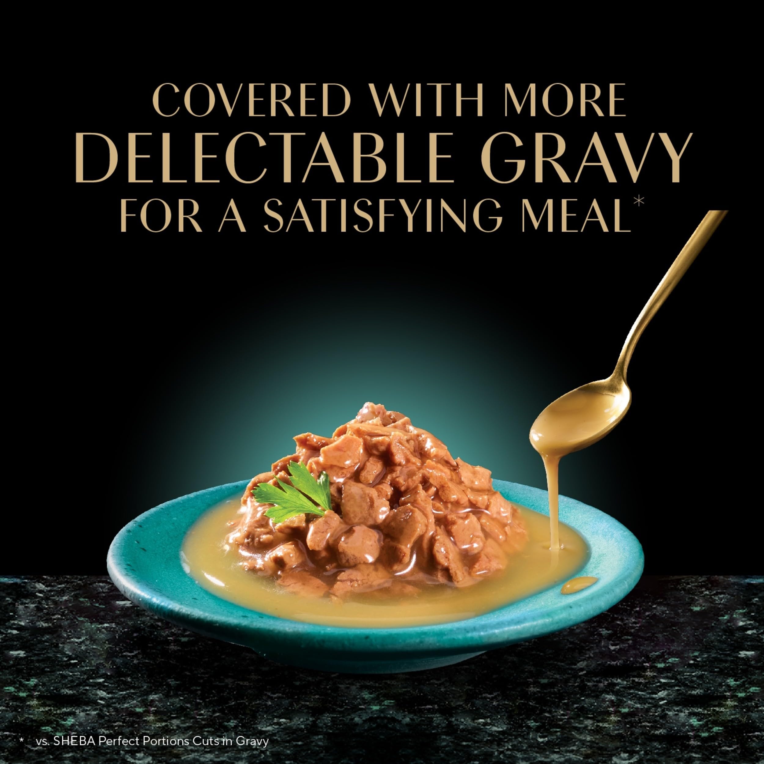Sheba assiette servie en cuisine pour un repas appétissant du chat