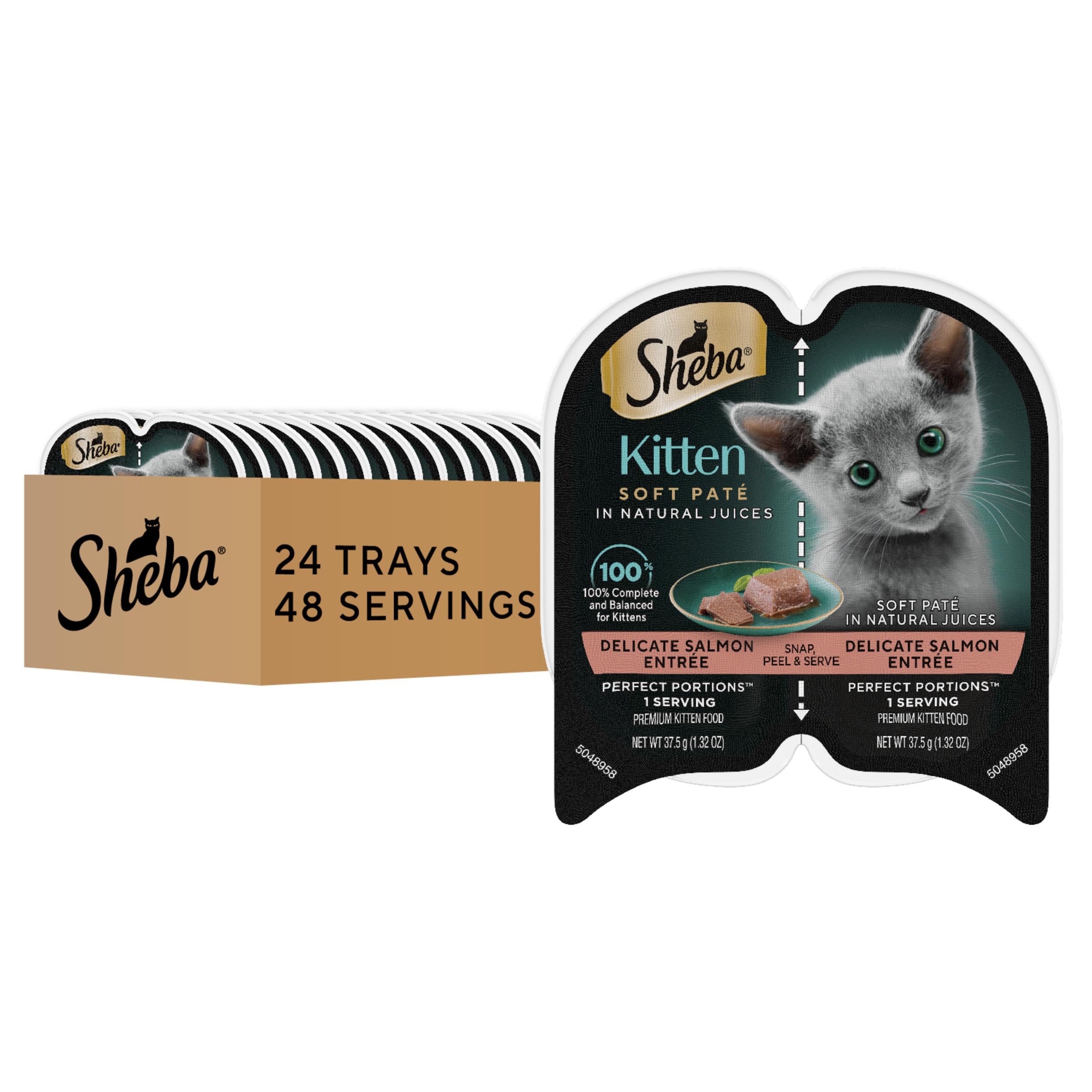 Sheba boîte 24 barquettes montrant emballage pratique et gain de temps