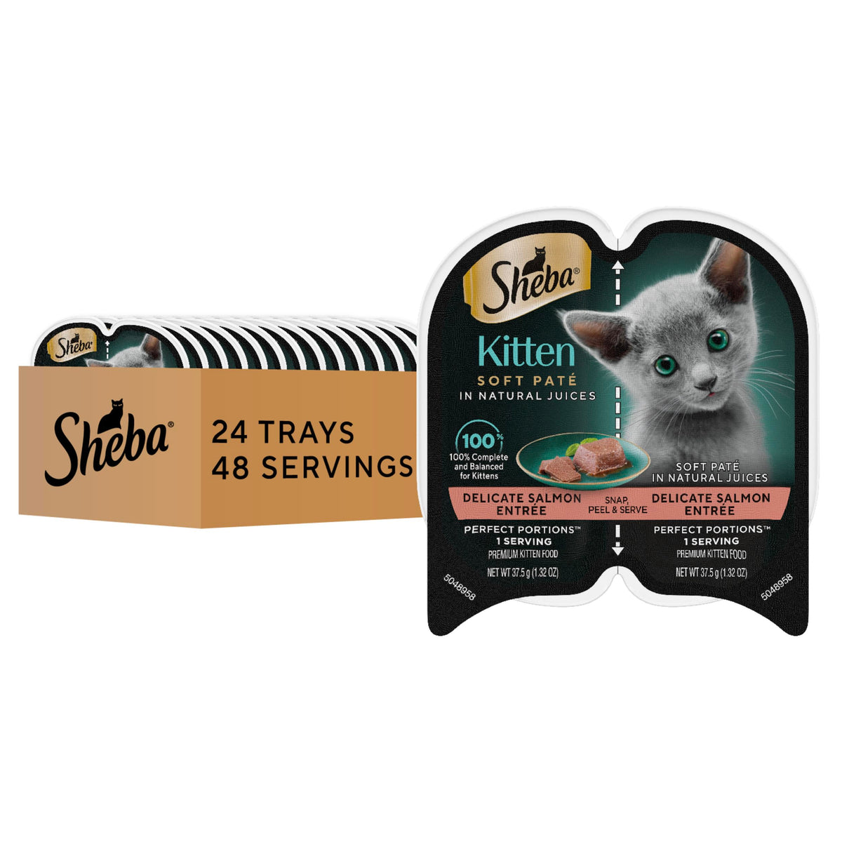 Sheba boîte 24 barquettes montrant emballage pratique et gain de temps