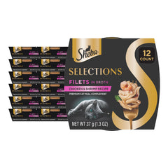 Sheba emballage avant-plan montrant le produit et l’attrait gourmet