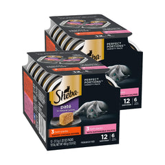 Sheba face de l'emballage multipack montrant portions pratiques et design