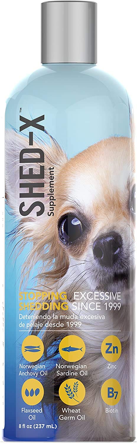 Shed‑X bouteille face montrant l'étiquette et bénéfice peau saine