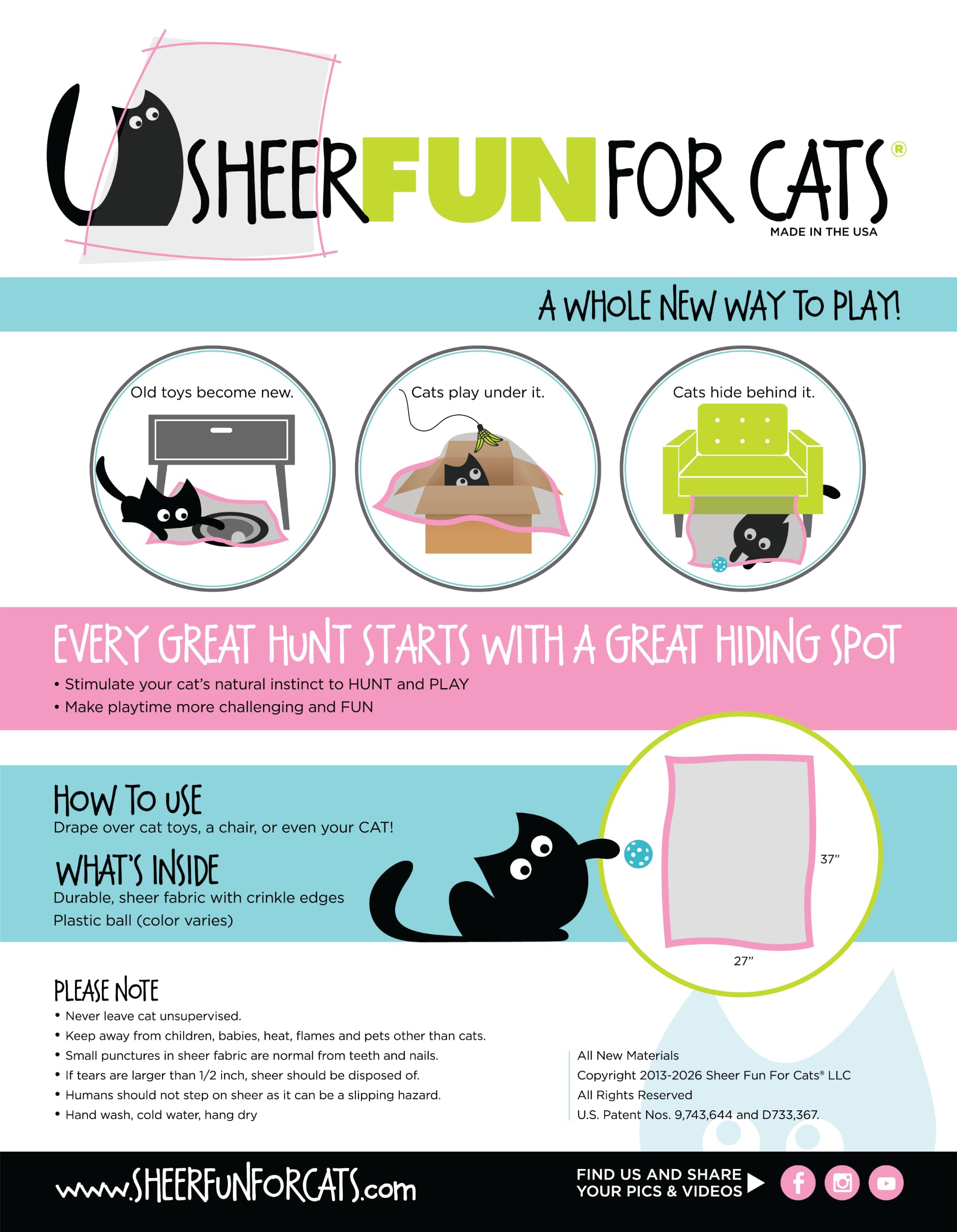 Sheer Fun For Cats chat jouant avec la balle sur le tapis pour stimulation active