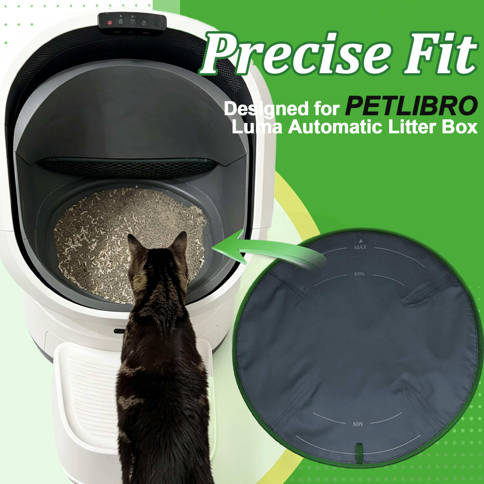 Shellshine gros plan du tapis montrant la surface enduite, nettoyage facilité