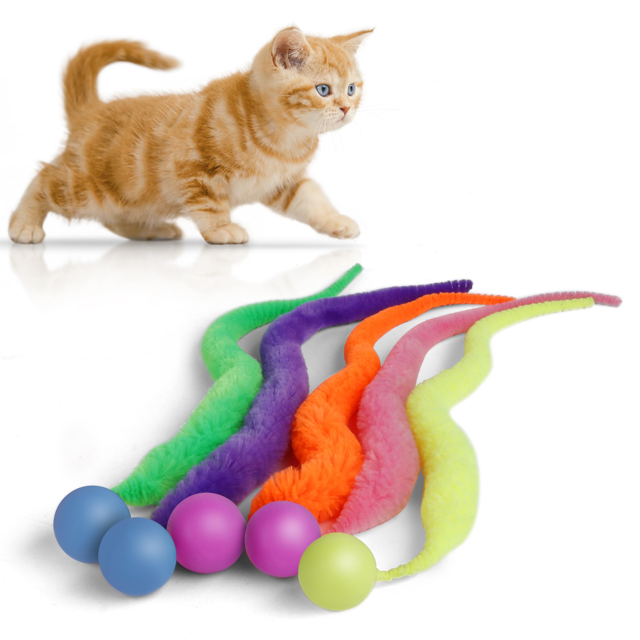 SHENGSEN balle avec queue vue avant montrant forme et couleur pour jeu attractif
