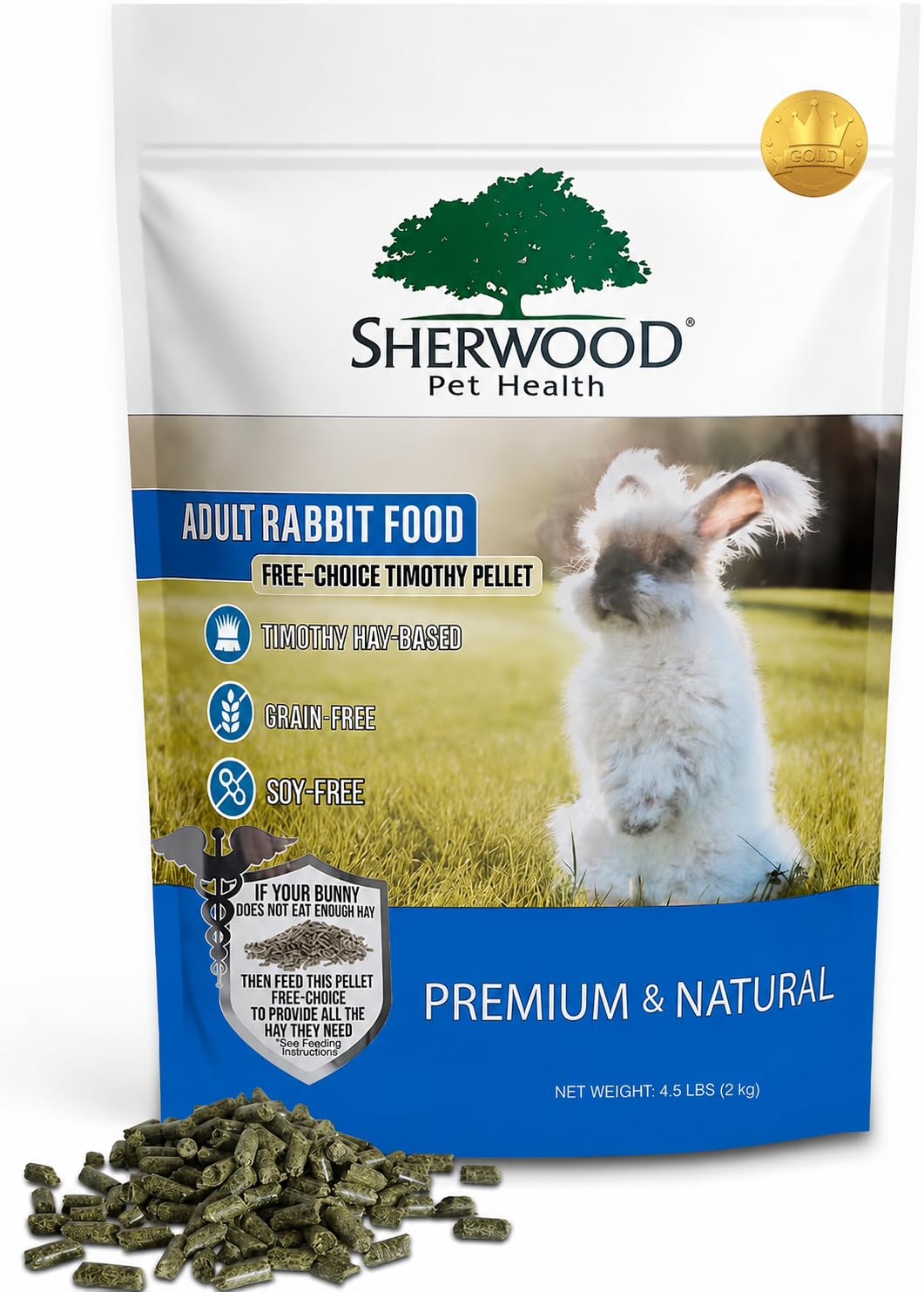 Sherwood Pet Health emballage avant montrant formule sans céréales bénéfique