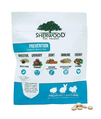 Sherwood Pet Health pot avant-plan montrant l'étiquette et l'usage pratique